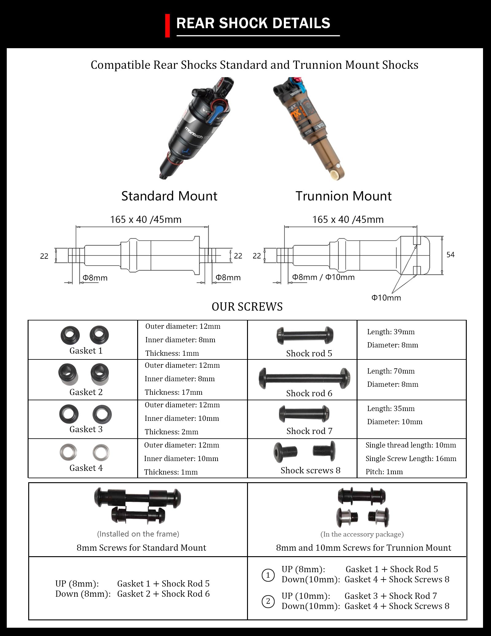 Método de instalación del amortiguador del mtb cuadro carbono mfm100