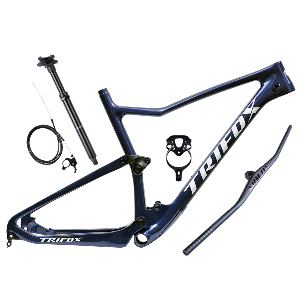 TRIFOXBIKE Double Full Suspension Carbon MTB Frameset MFM100 Bundle Sale