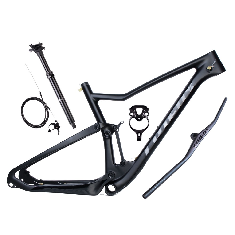 TRIFOXBIKE Double Full Suspension Carbon MTB Frameset MFM100 Bundle Sale