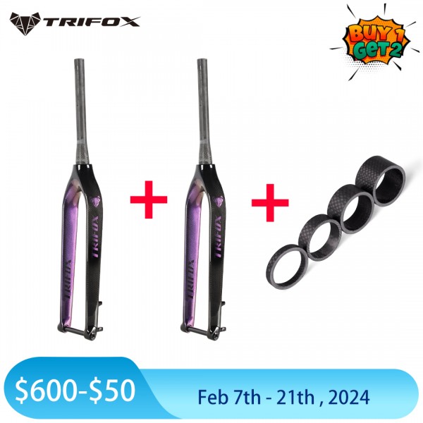 Carbon MTB Fork TMK100 * 2 + Carbon Spacer CDQ100