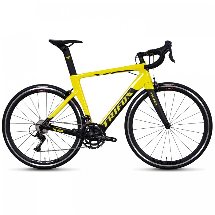 yellow road bike