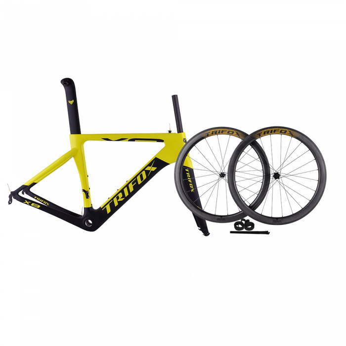 Carbon Road Bike Frame X8QR Bundle Sale with wheelset WT17