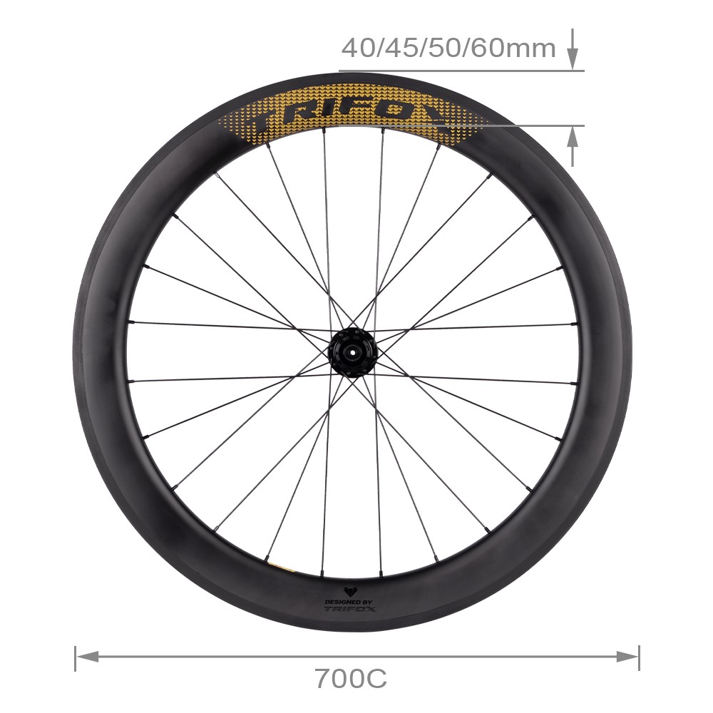 Trifox Road Bike Rim Brake Carbon Wheelset 700C WT18 Best Rim Brake