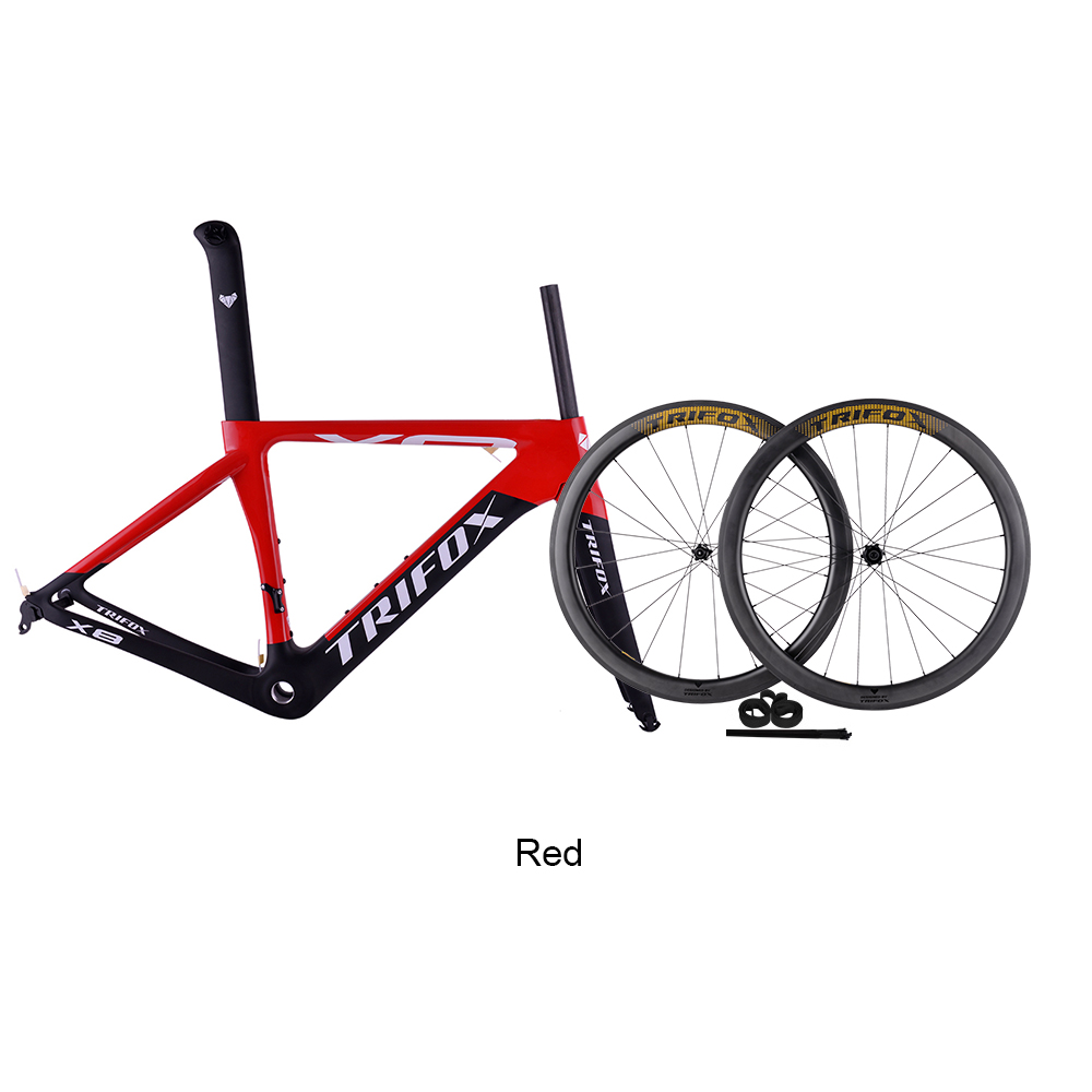 Carbon Road Bike Frame X8QR Bundle Sale with wheelset WT17