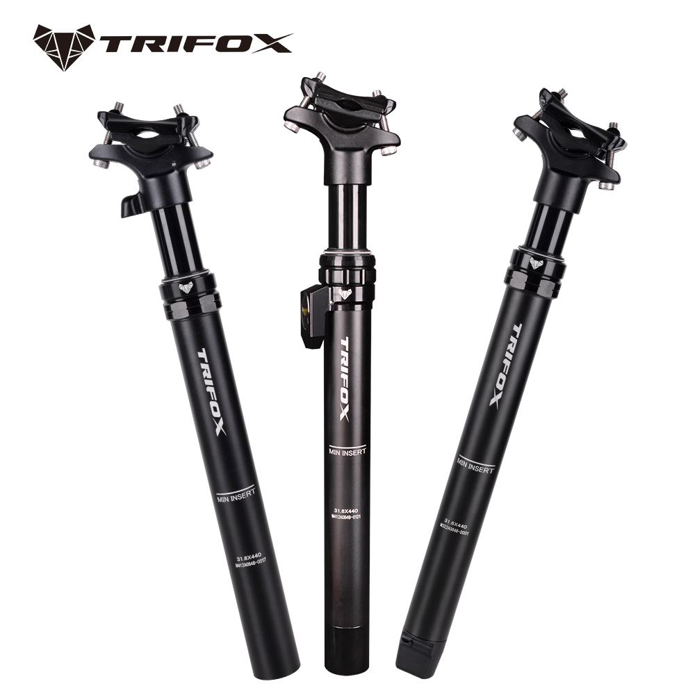 Trifox cycling Dropper Post 125mm Travel MTB Dropper Seatpost 31.6mm Remote Internal External