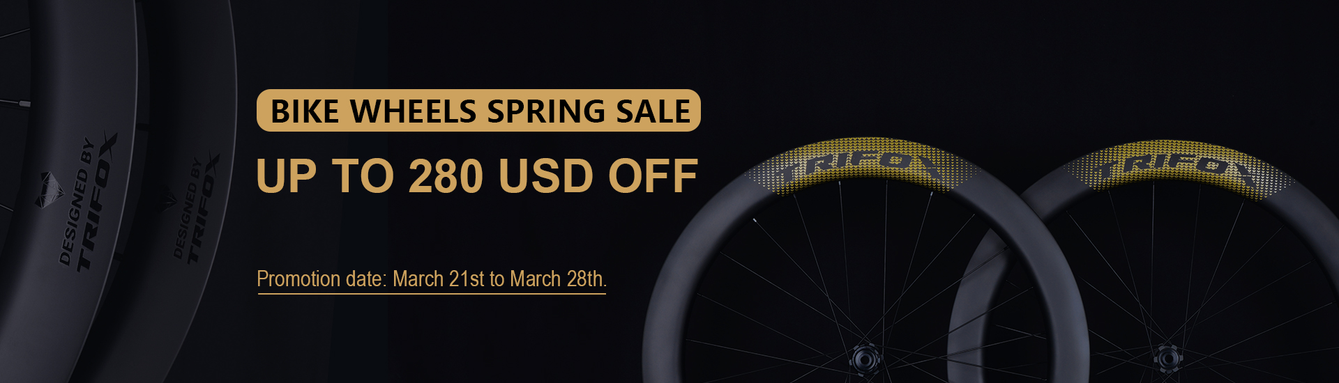 Bike Wheels Spring Sale Home Banner
