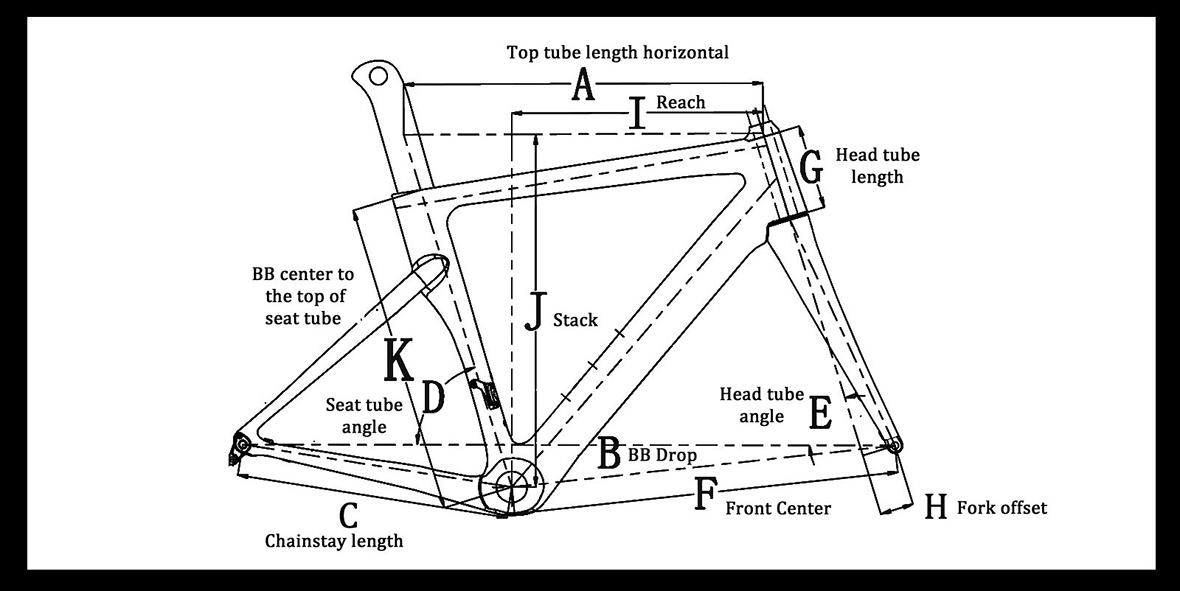 Trifox carbon bike frame X8TA Geometry