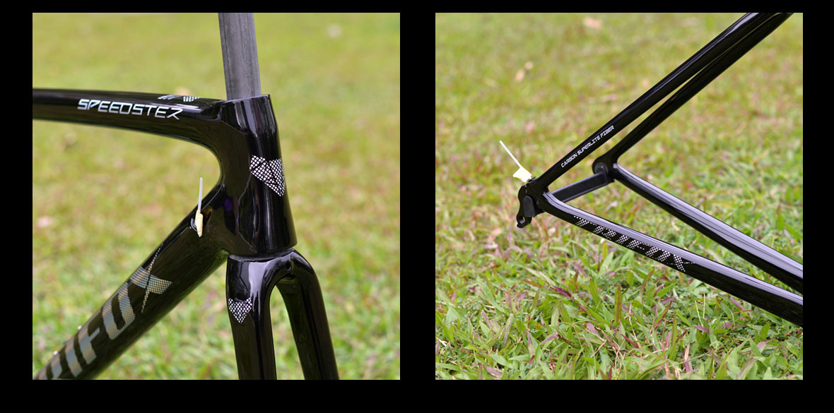Carbon Fiber Road Bike Frameset X16QR and Road Wheelset RW100QR Details 3