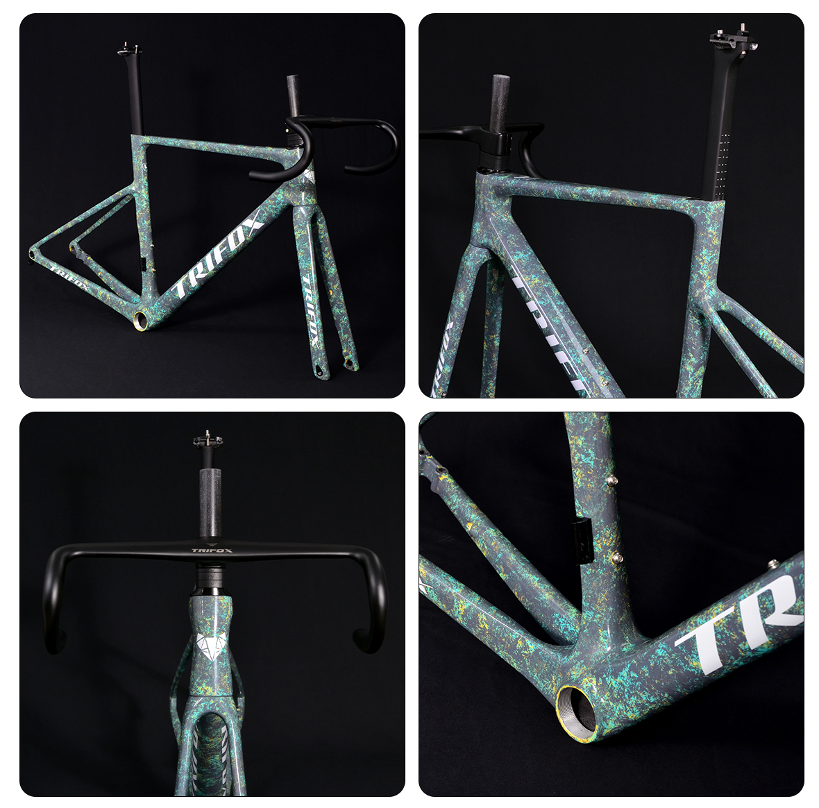 Total Internal Cable Routing Carbon Bike Frameset X9 Details 01