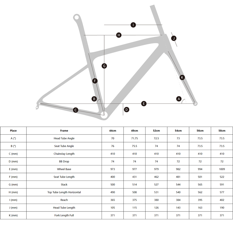 disc brake road frame