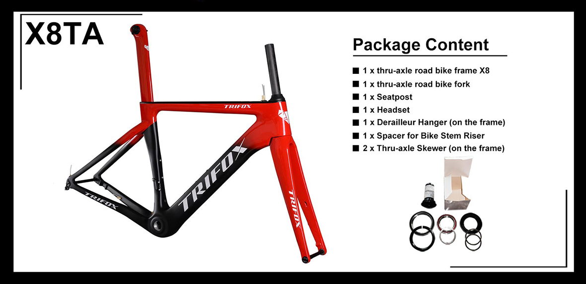 Trifox carbon road frame X8TA Package Content