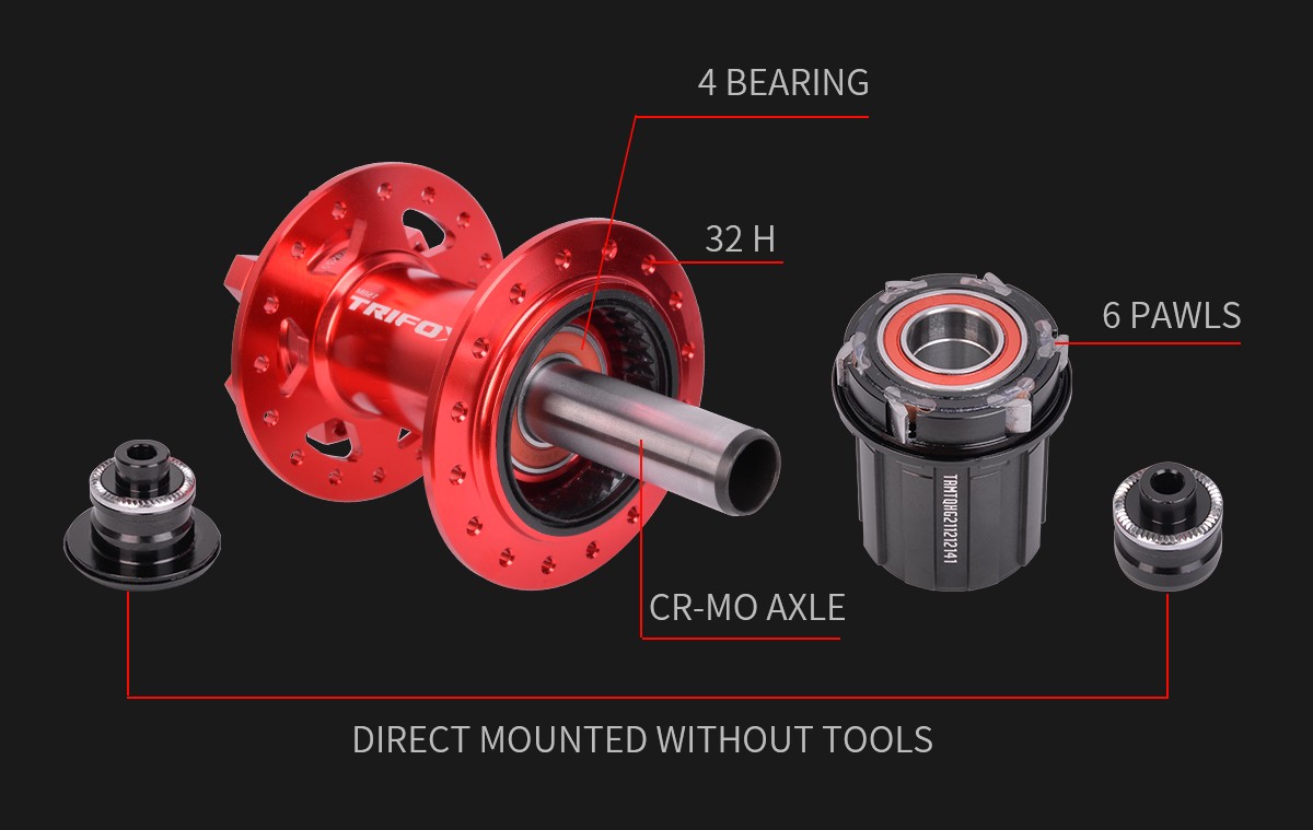 Trifox bike wheel hub M827 Details 04