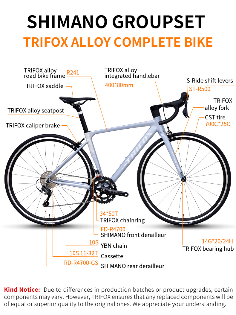 aluminum road bicycle