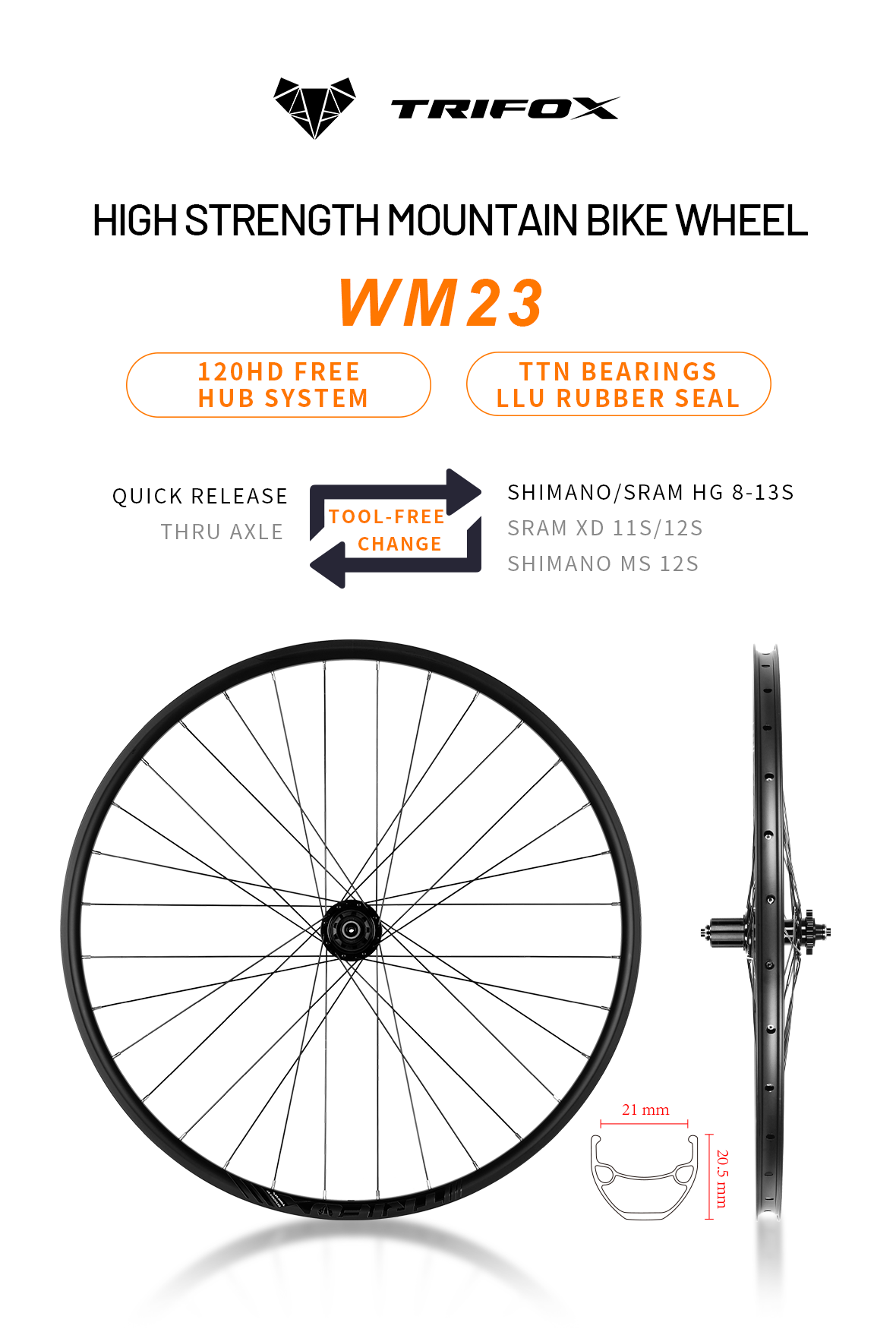 Best mountain bike wheelset WM23 Details