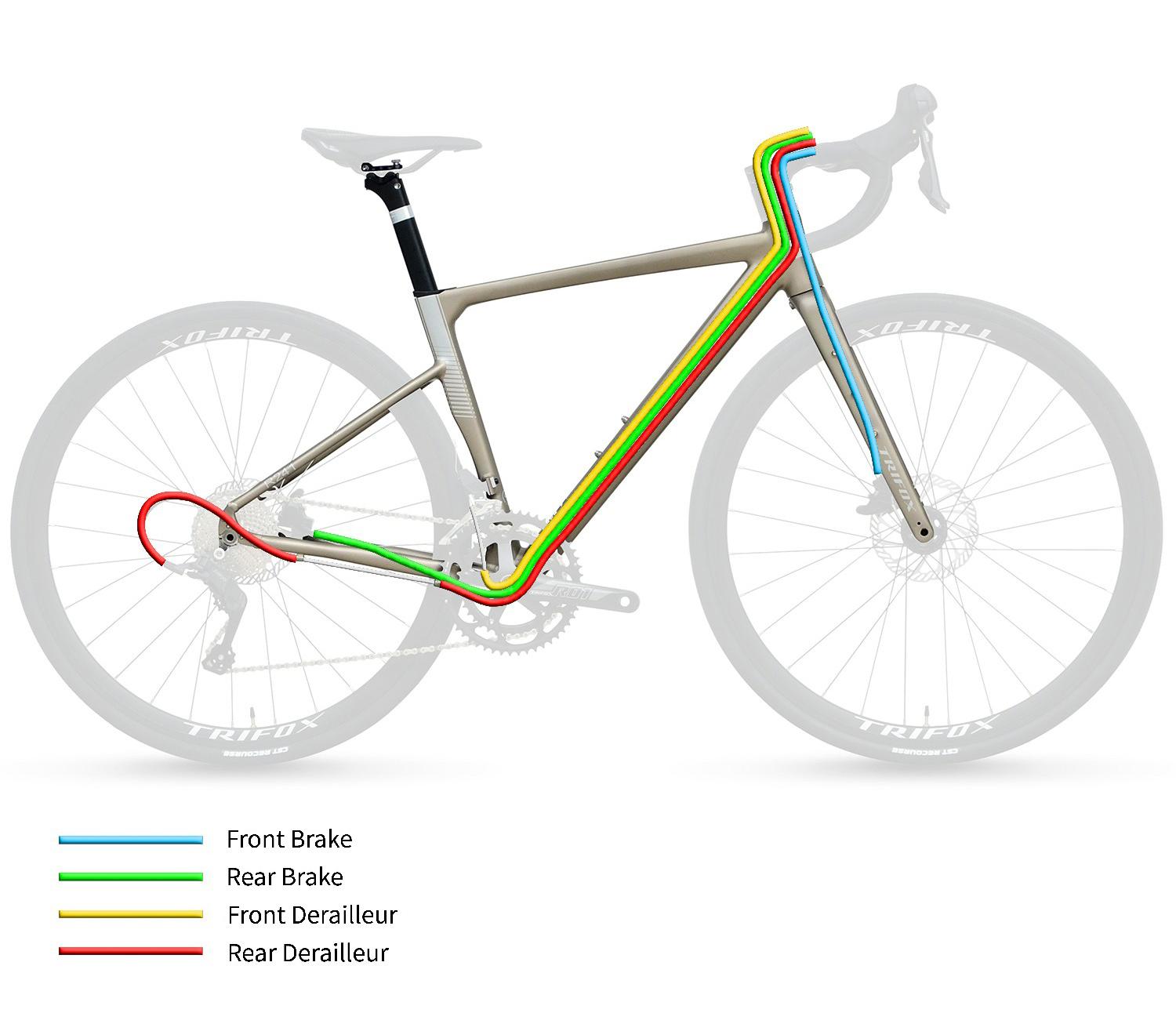 Trifox 700c Aluminum Road Bike Disc Brake Frameset R241TA Internal wiring diagram