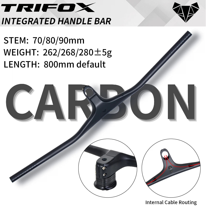 Trifox RHB600 ultra light integrated carbon mountain bike handlebar