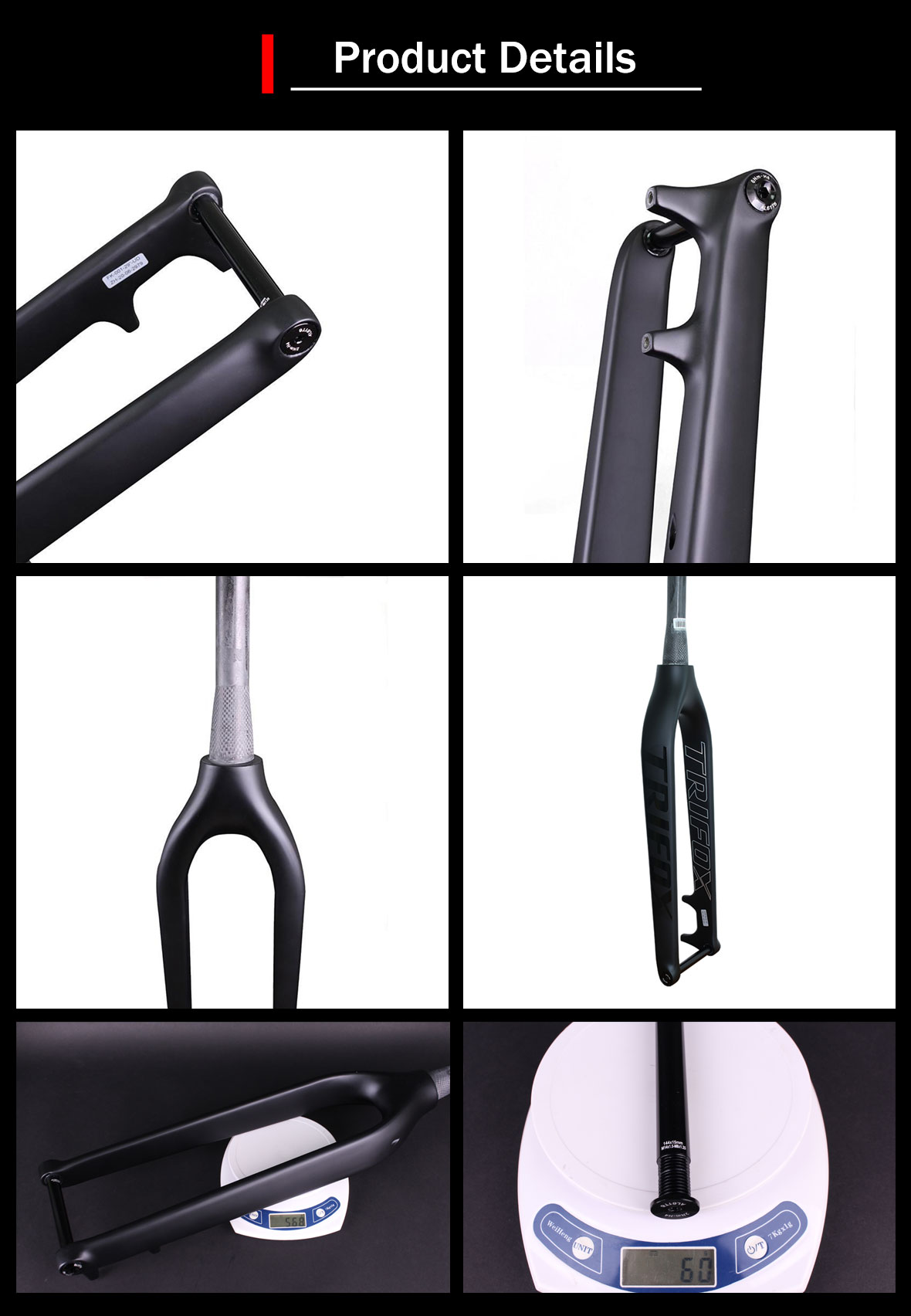 Trifox carbon fork TMK200 Details