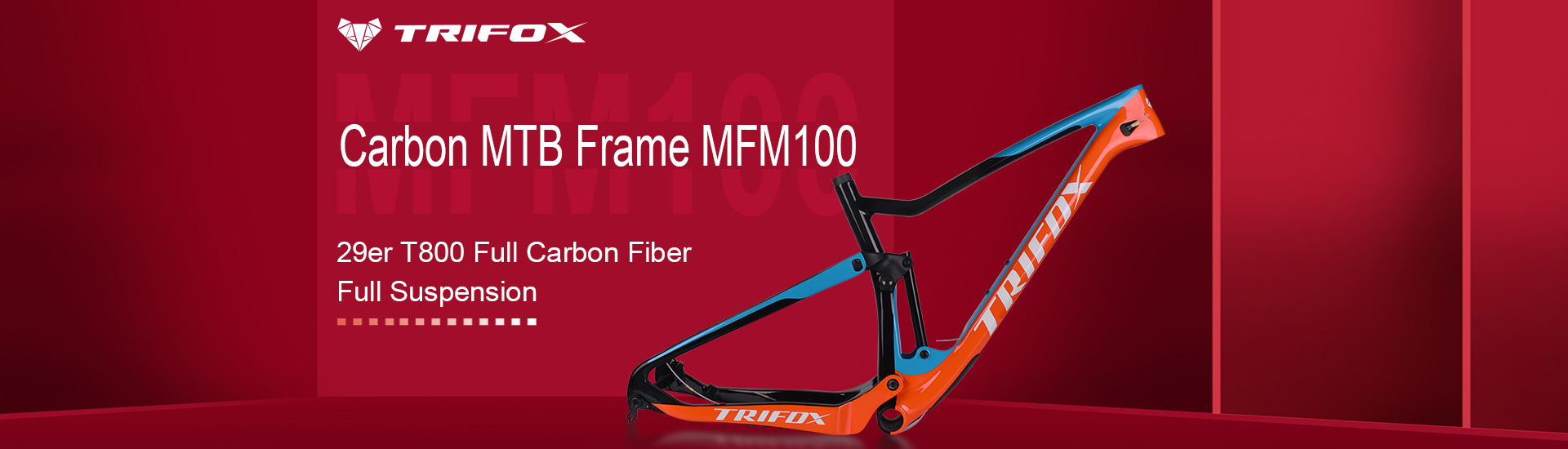 Trifox Bike 29er Full Suspension Carbon MTB Frame MFM100 Home Banner