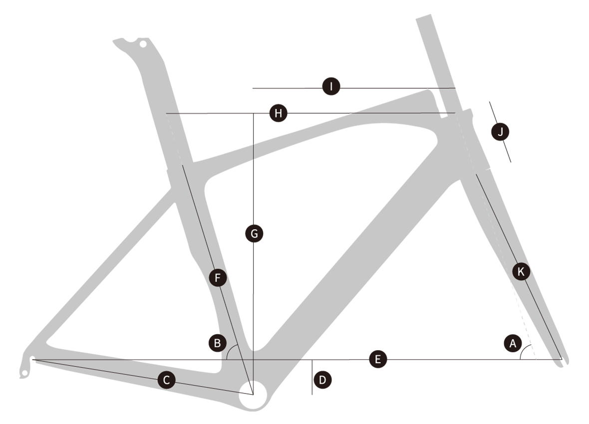 TRIFOX road bike geometry chart X12