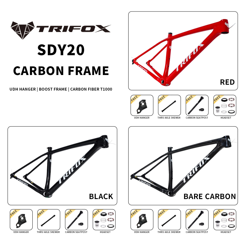 Trifox SDY20 carbon hardtail mountain bike frame