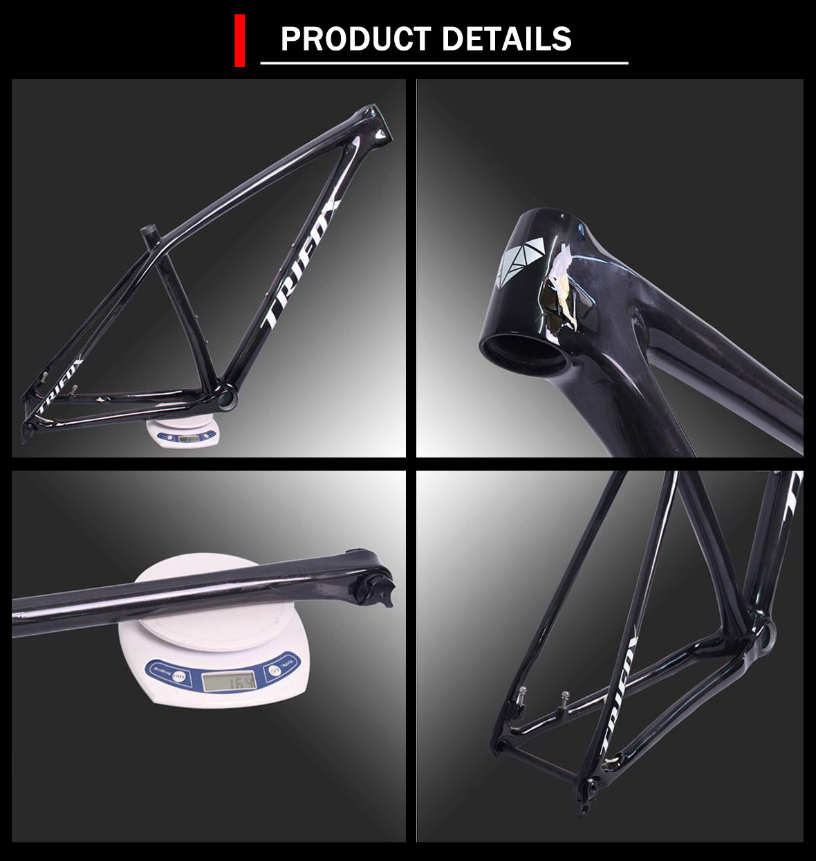 29er lightweight Carbon Fiber Mountain Bike Frameset Hardtail Boost SDY20 Details