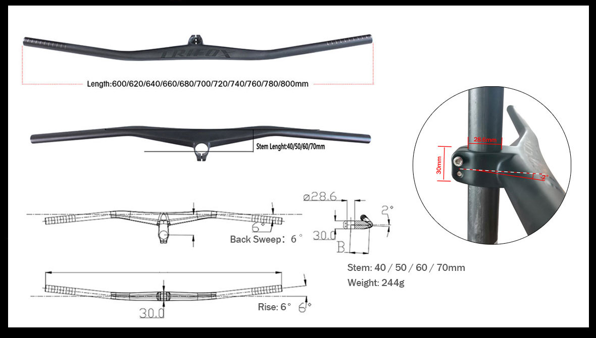 Mtb handlebar size online chart