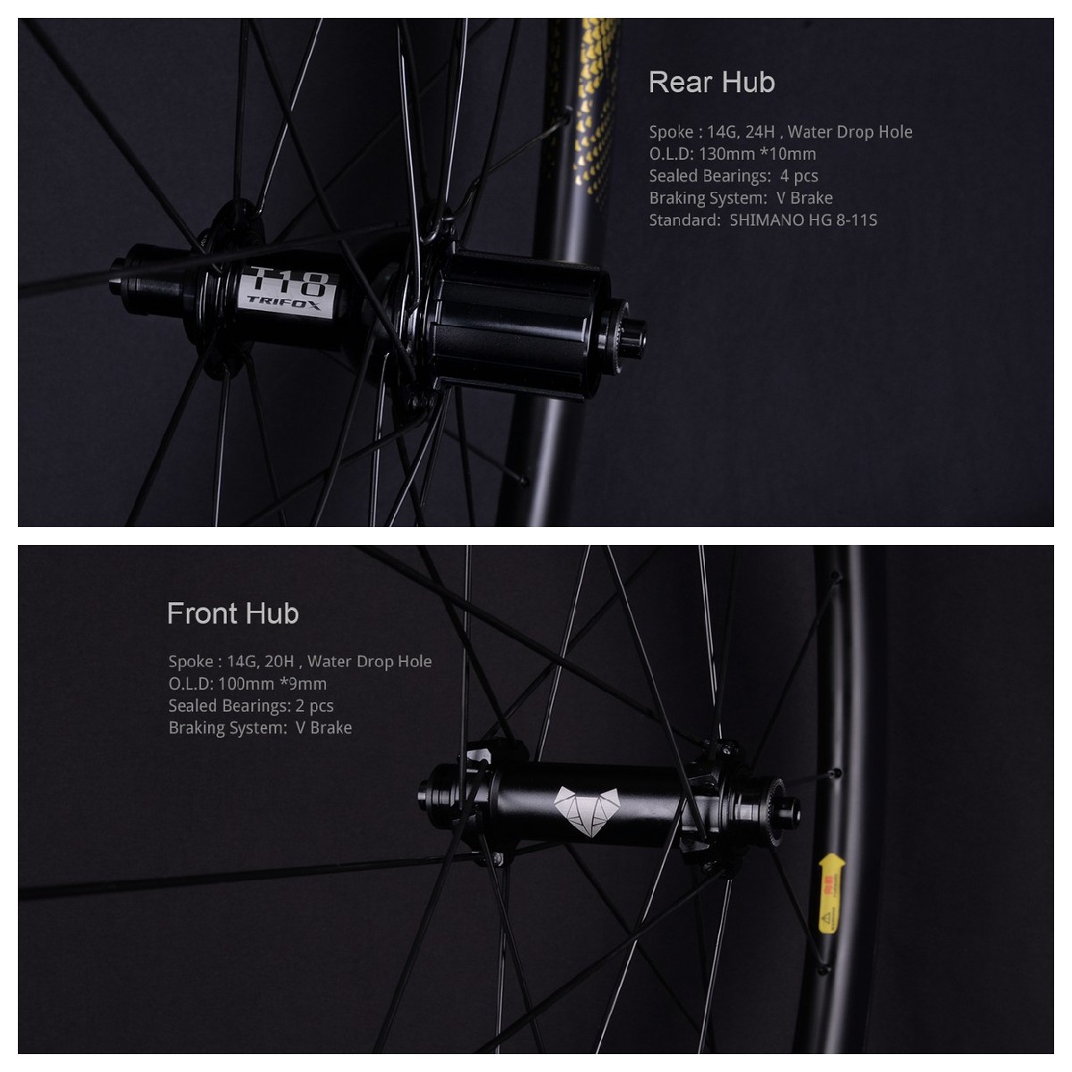 Carbon Fiber Road Bike Frameset X16QR and Road Wheelset WT18 Details 4