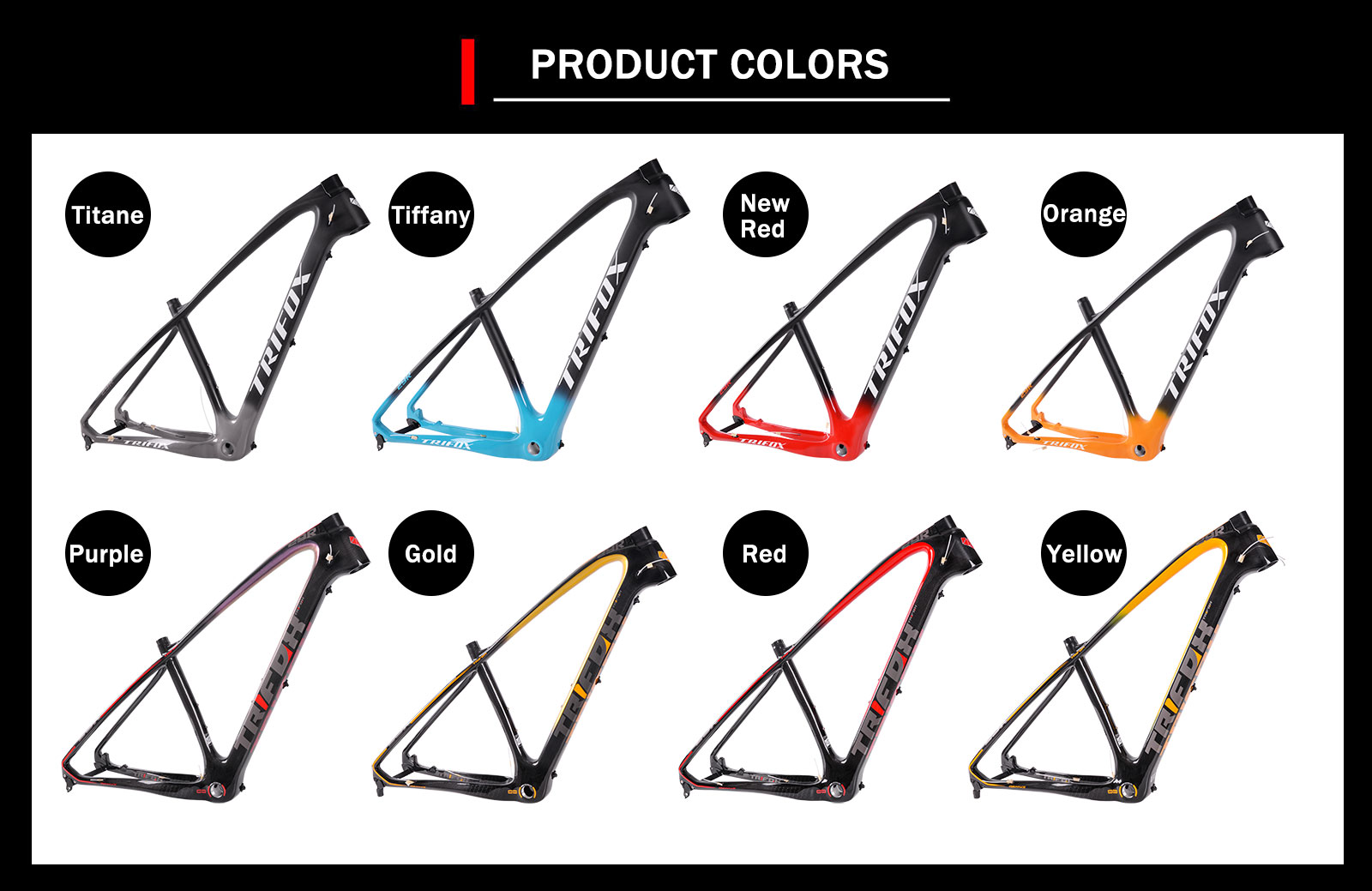 colores del cuadros mtb carbono 29