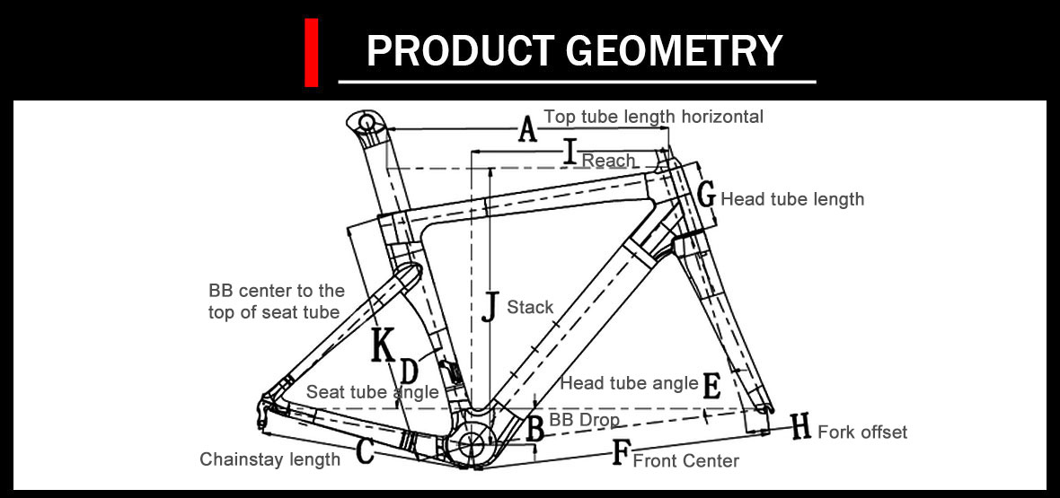 Trifox carbon fiber cycle road frame size guide X8 Geometry