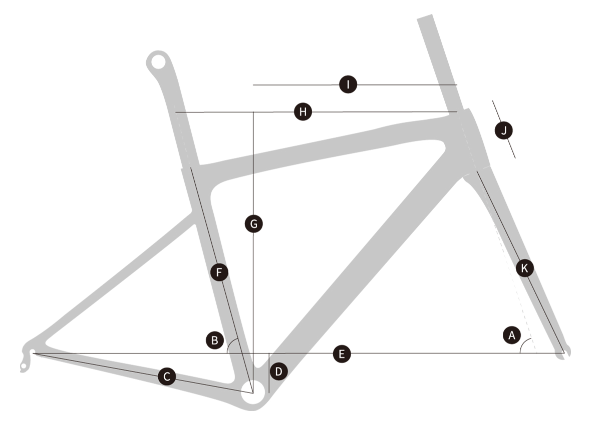 Trifox carbon fiber bike frame for sale X16QR Geometry