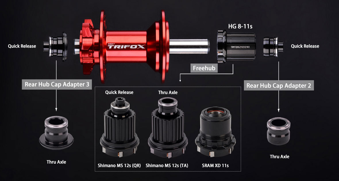 Trifox MTB Hub M827 Hub Parts Replacement Details02