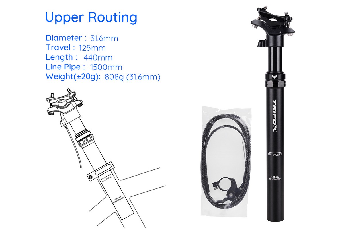 Trifox bicyele dropper seatpost 31.6 AP316 Details 01