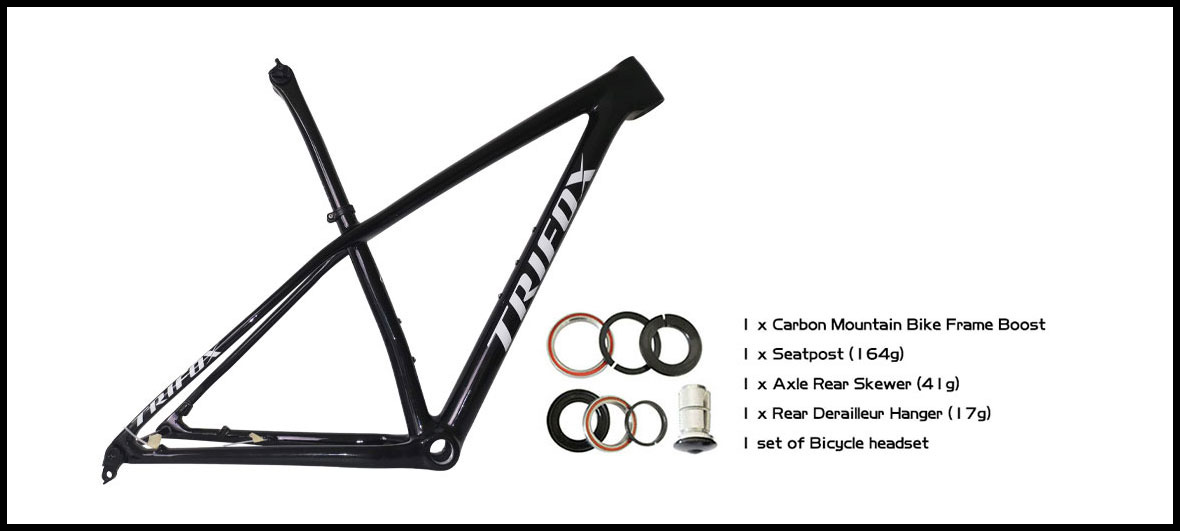 Trifox carbon fiber mtb frame SDY20 Package Content