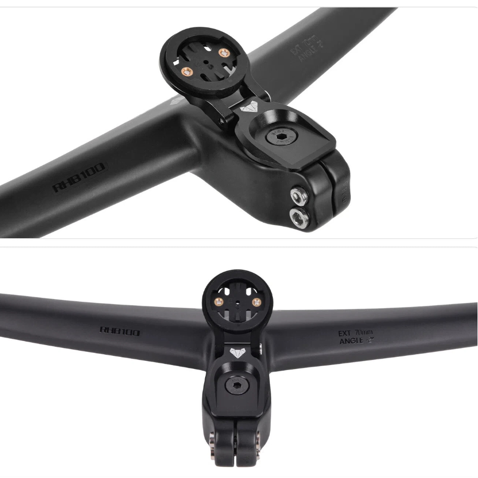 Adjustable bike computer mount on handlebar